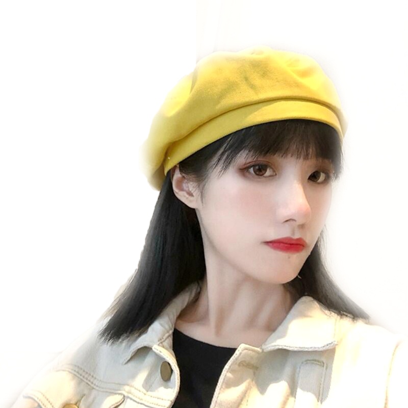 Mũ Beret Denim Thời Trang Mùa Đông Phong Cách Vintage Dành Cho Nữ