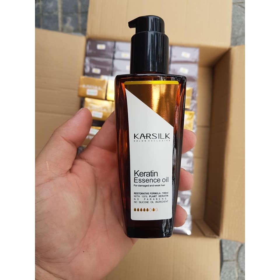 TINH DẦU DƯỠNG TÓC KERATIN KARSILK Ý 100ML CAM KẾT CHÍNH HÃNG Ạ!