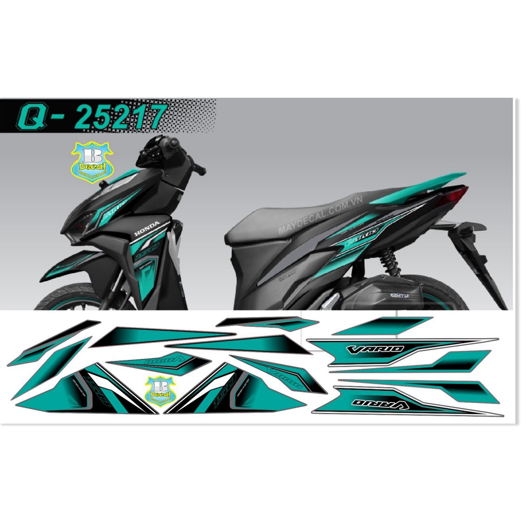 Tem vario 150 xanh đen 25217