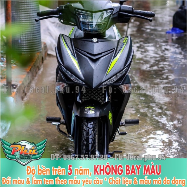Tem rời Exciter 150 Đen nhám xanh lá -1