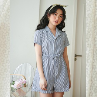 BLEUBIRD Áo liền quần Stripe Jumpsuit