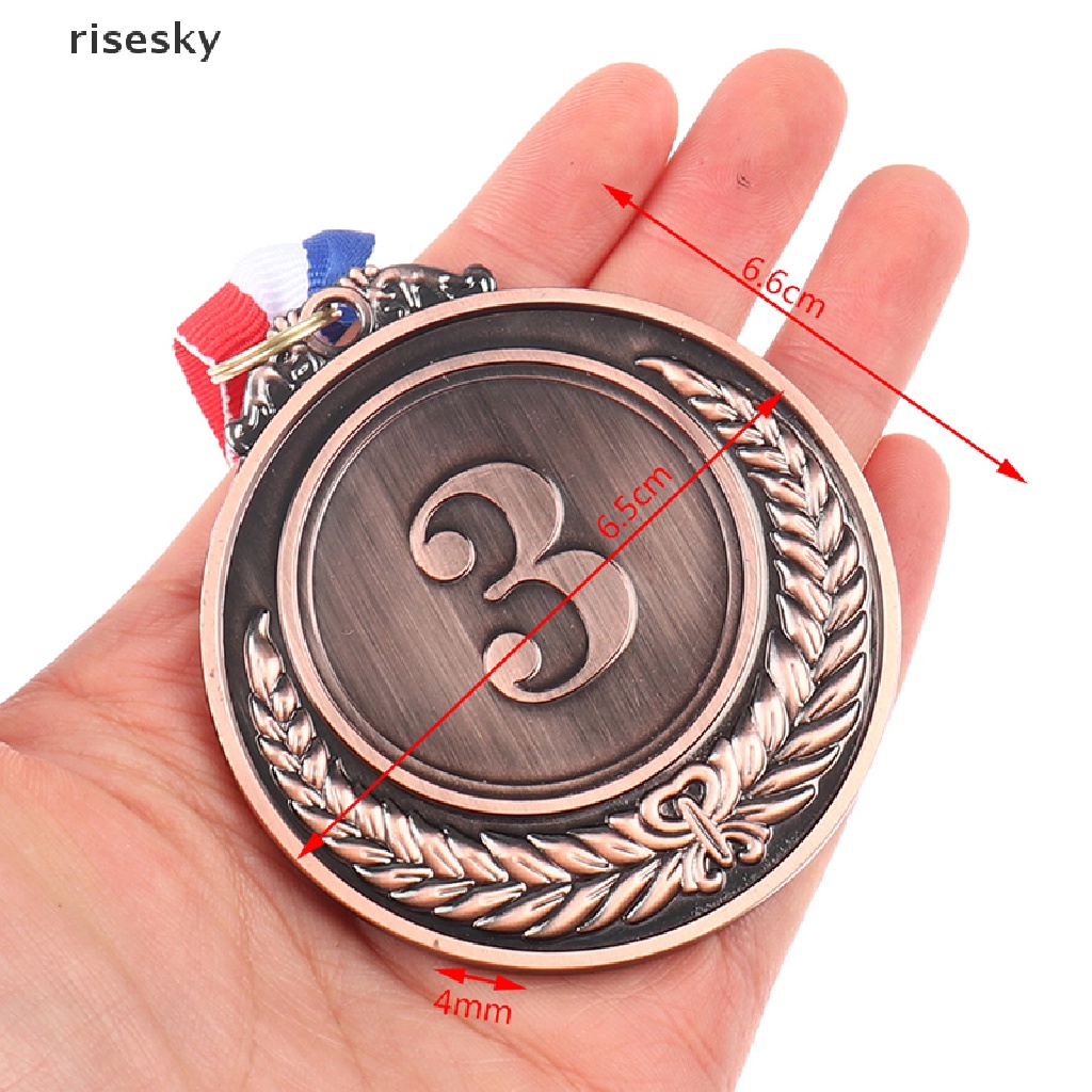Bộ 3 Huy Chương Kim Loại Với Dây Ruy Băng Cổ Màu Vàng / Bạc Phong Cách Thế vận hội Olympic ♨Trên đó