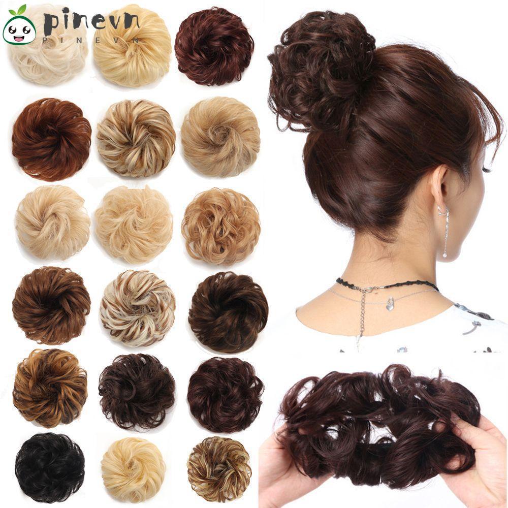 Búi Tóc Giả Xoăn Tự Nhiên Co Giãn