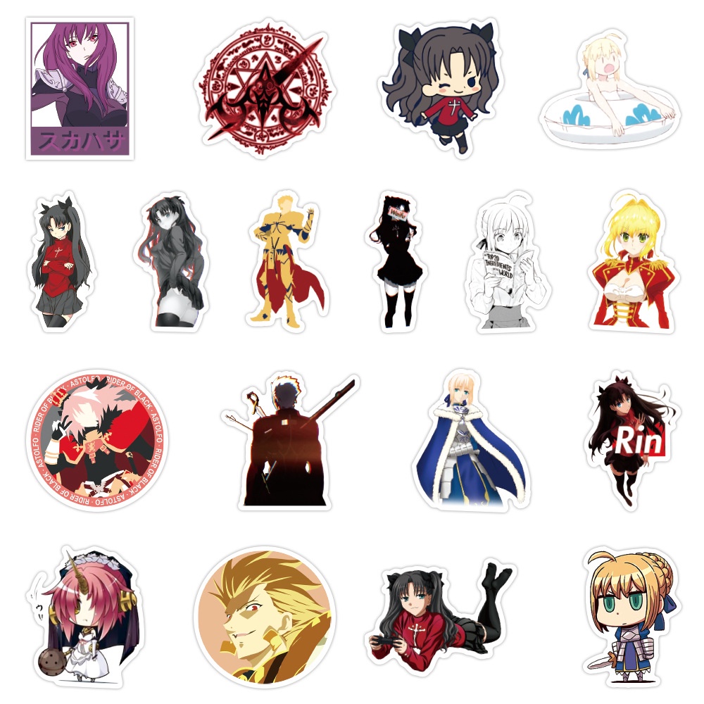 J· Bộ Hình Dán Chống Thấm Fate/Stay Night, 50 tờ/bộ