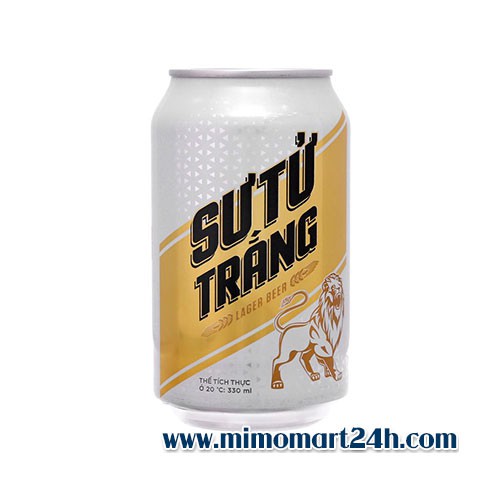 Bia Sư Tử Trắng - Thùng 24 lon x 330ml