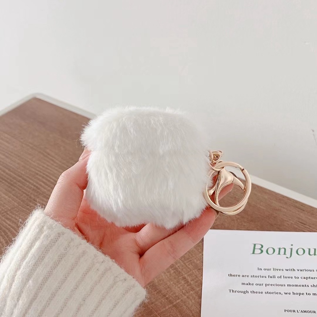 Vỏ Bảo Vệ Hộp Sạc Tai Nghe Bluetooth airpods 1 2 pro Bằng Vải Len Màu Sắc Dễ Thương