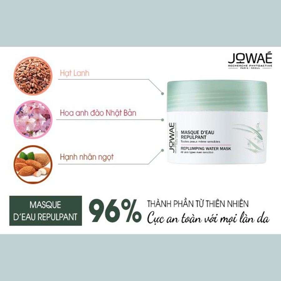 Mặt Nạ Nước JOWAE REPLUMPING WATER MASK Dưỡng Ẩm Cấp Nước Cho Da -  Mỹ Phẩm Thiên Nhiên Nhập Khẩu Pháp  50ml