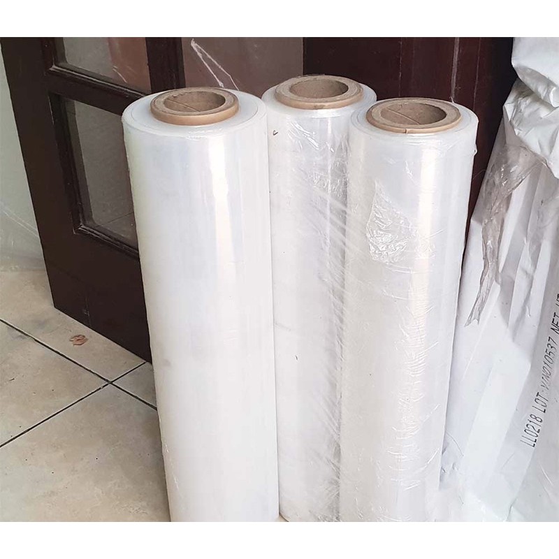 màng co màng pe màng chit màng nylon bọc hàng hoá quấn pallet khổ 50cm 3kg 300m