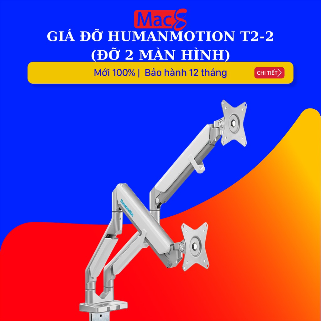 [Mã 1511ELSALE hoàn 7% đơn 300K] Giá đỡ Human Motion T2-2 (đỡ 2 màn hình)