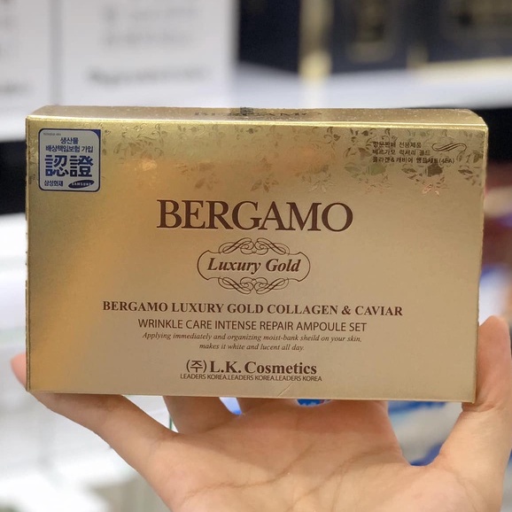 Serum Bergamo Luxury Gold Collagen & Caviar Ngăn ngừa lão hóa