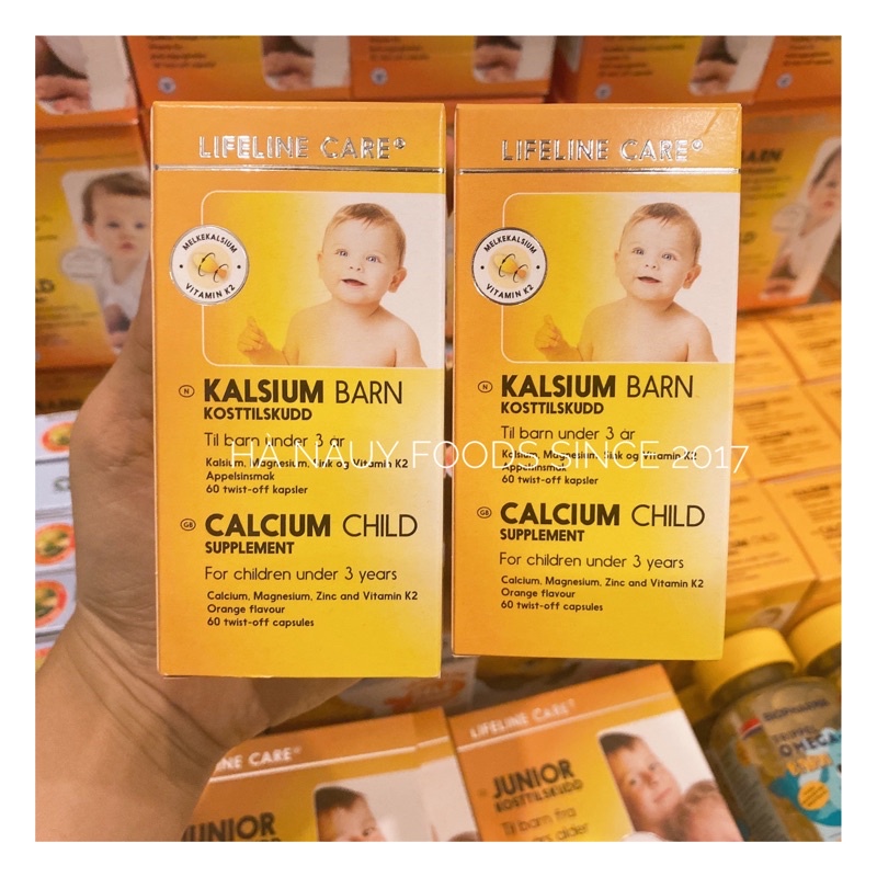 Canxi Sữa K2 + MK7 LIFELINE CARE Cho Bé Hộp 60 viên - Dầu Cá Kim Cương