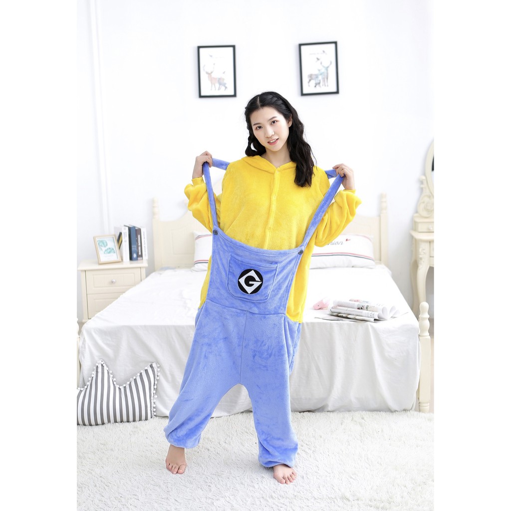 Bộ Đồ Thú Minions Người Lớn Đáng Yêu , Bộ Đô Thú Liền Thân Minions Người Lớn Đáng Yêu