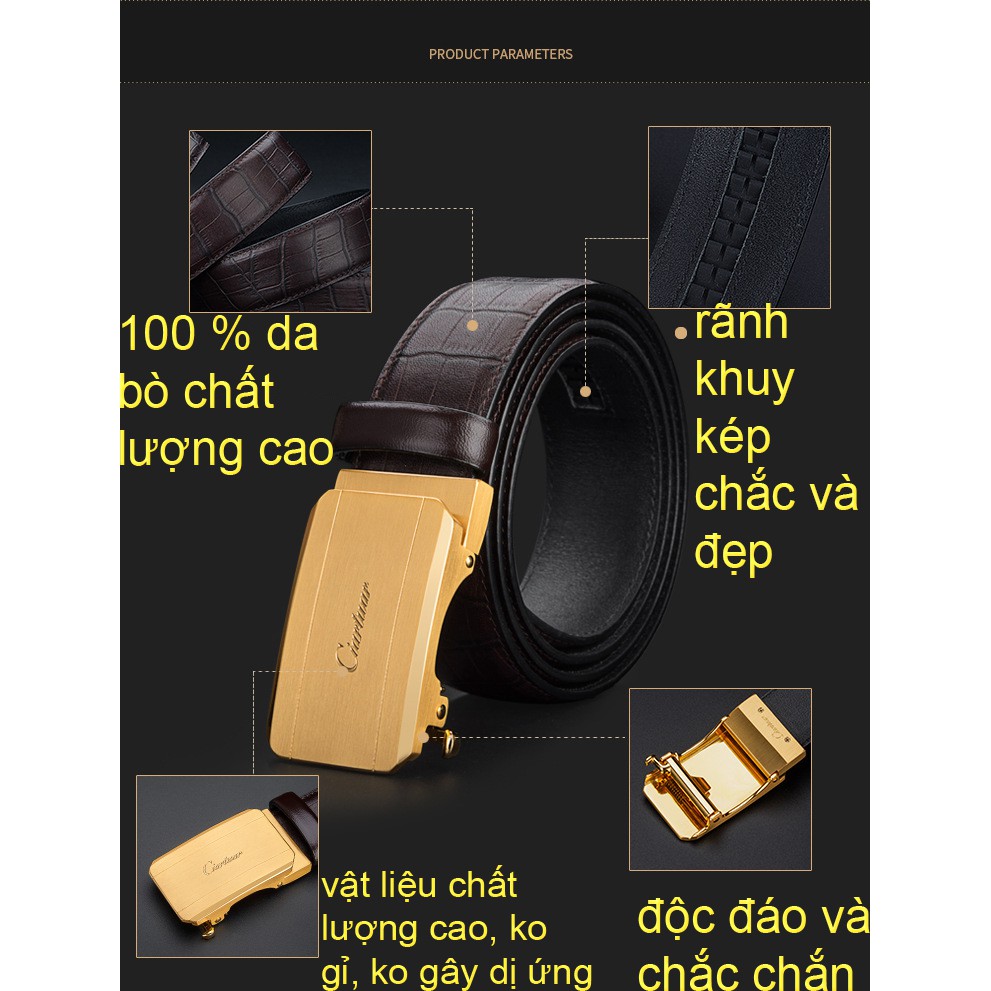 Thắt lưng nam Mặt Vàng/ Đen HOT HIT nhất 2020 CAT VIEN | BigBuy360 - bigbuy360.vn