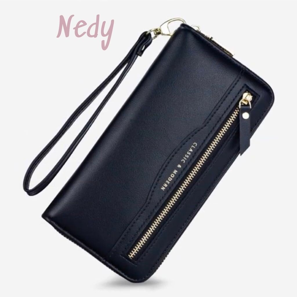Ví dài nữ đựng vừa điện thoại nhiều ngăn có dây đeo tay Da PU Cao Cấp (VD001) - NEDY