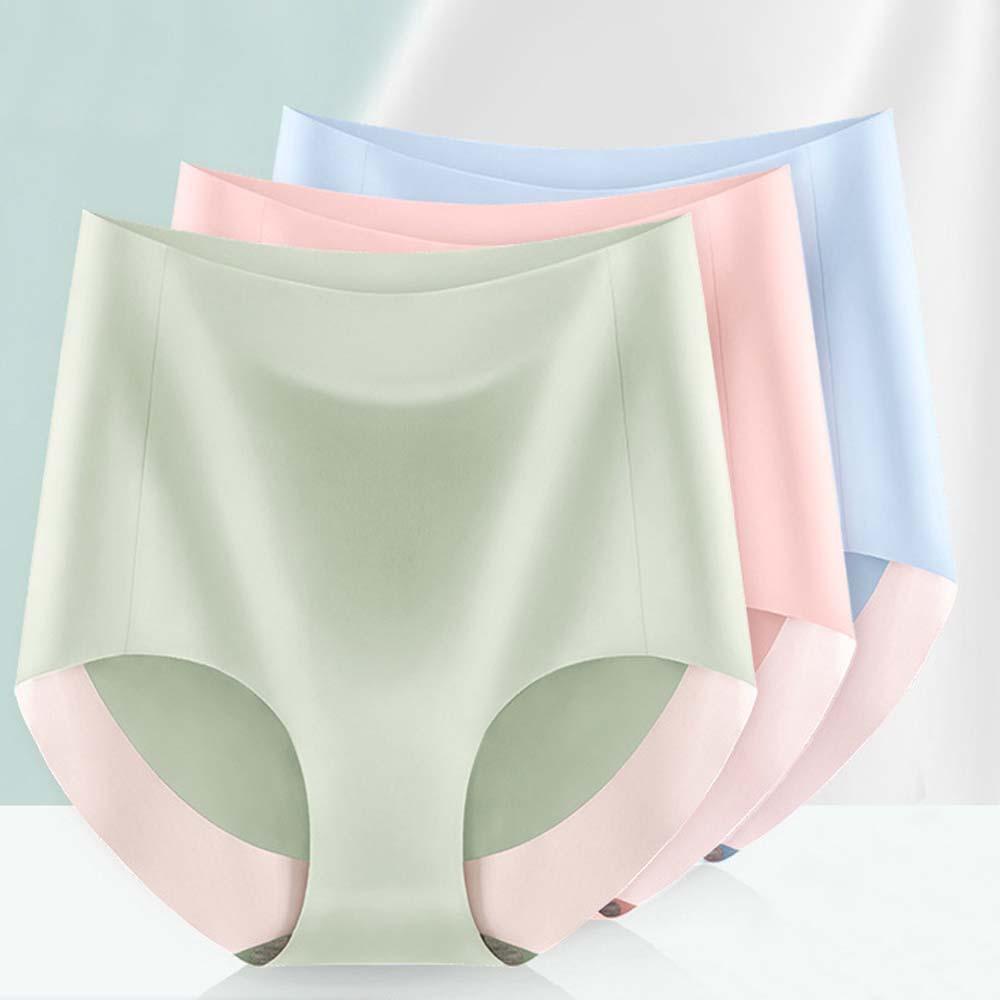 OCEANMAP Quần Lót Nữ Kháng Khuẩn Lưng Cao Màu Sắc Đơn Giản