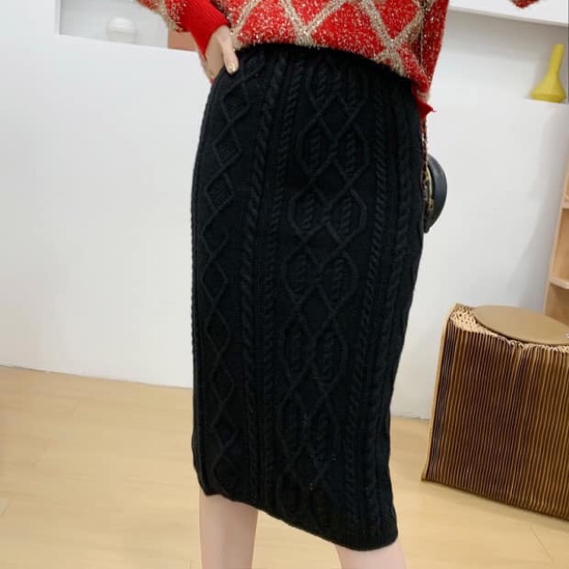 CHÂN VÁY LEN SIÊU MỀM MỊN HOẠ TIẾT DÁNG BÚT CHÌ | BigBuy360 - bigbuy360.vn