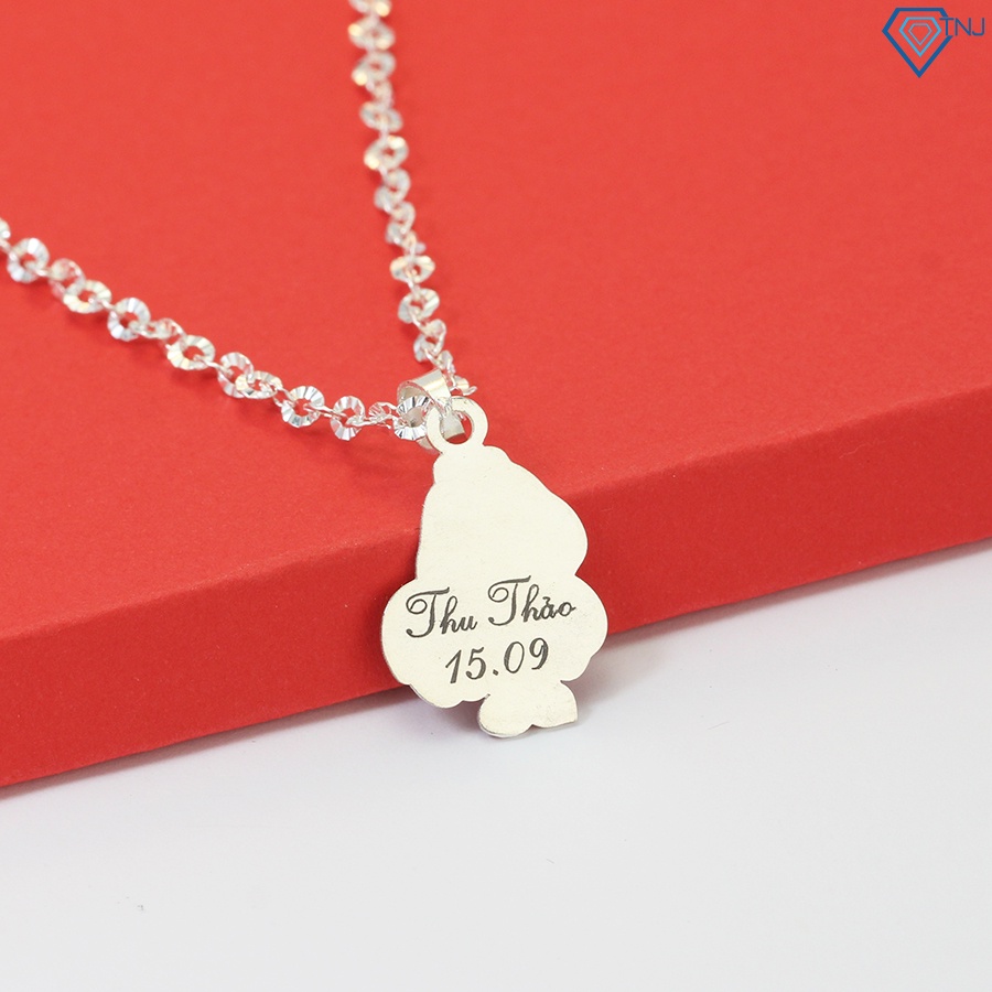Dây chuyền bạc cho bé gái hình con gà khắc tên dễ thương DCT0068 - Trang Sức TNJ