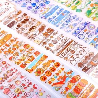 Sticker masking tape, hình dán dải, dài 35cm - Hình dán dễ thương trang trí sổ tay, nhật ký, journal