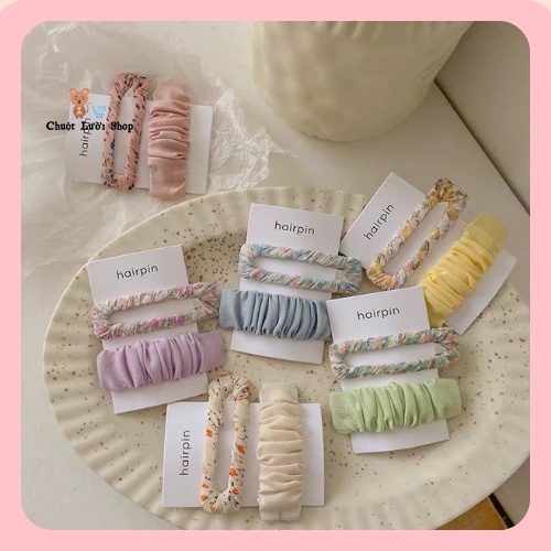Sét kẹp tóc mái hoa nhí phong cách Hàn Quốc [CHUỘT LƯỜI SHOP]