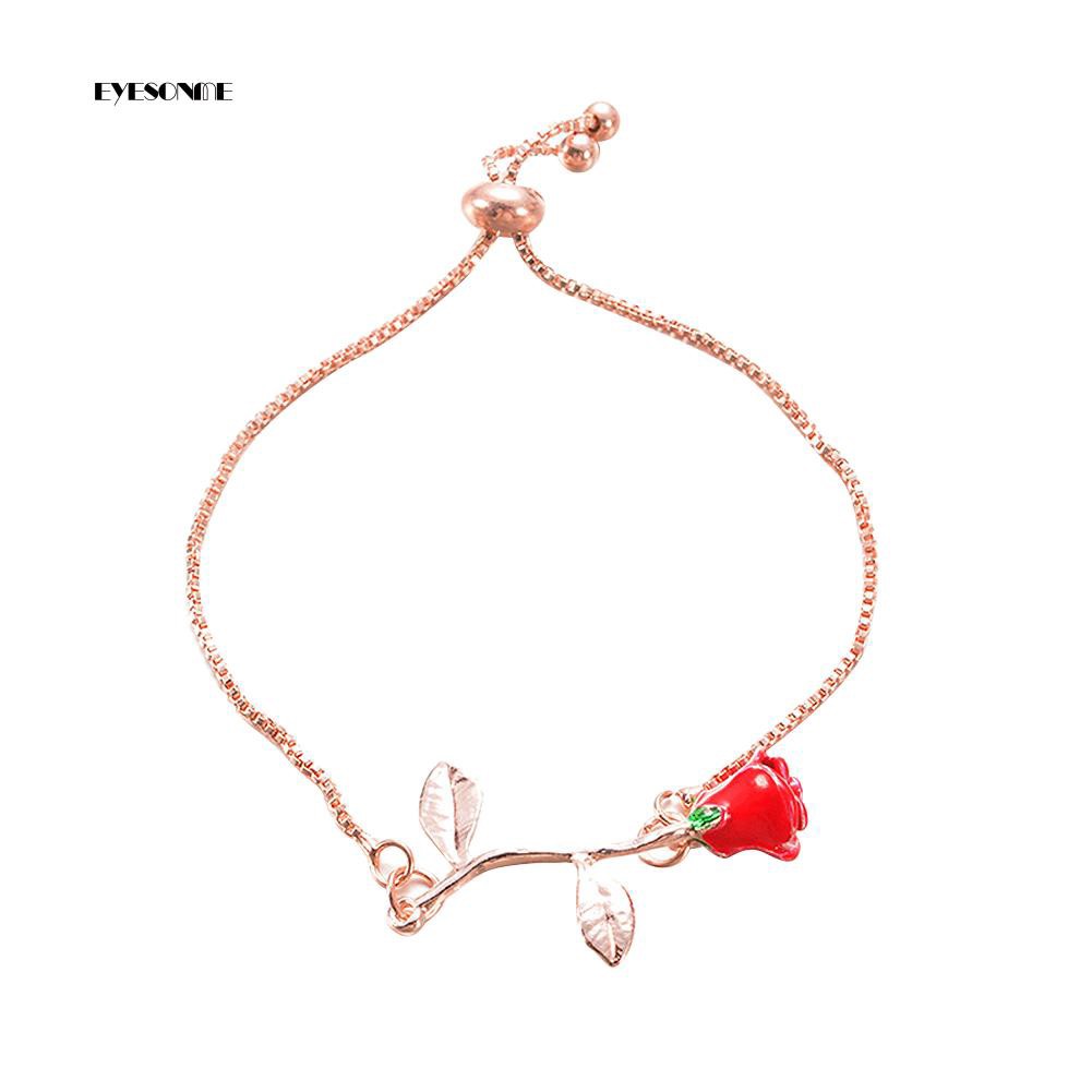 Vòng Tay Đính Hoa Hồng Thanh Lịch