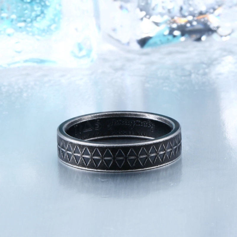 Cincin Gothic Pria Bahan Stainless Steel Gaya Punk Gothic untuk Pria