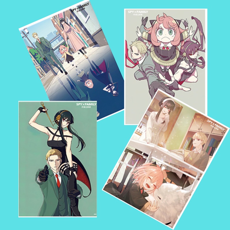 Spy x Family Set 8 tấm poster size to bự tranh áp phích A3  Anya Forger anime siêu chất