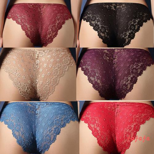 Mới Phụ nữ sexy Ren Hoa Quần lót Đồ lót Quần lót Knickers Tóm tắt Quần lót Quần lót Rượu vang Đỏ Tím Ngọc lam Màu be