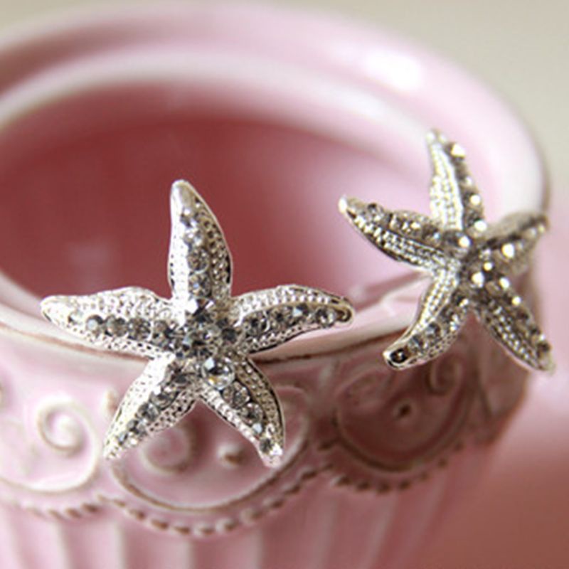 Trâm Cài Tóc Hình Sao Biển Bằng Bạc Cho Cô Dâu