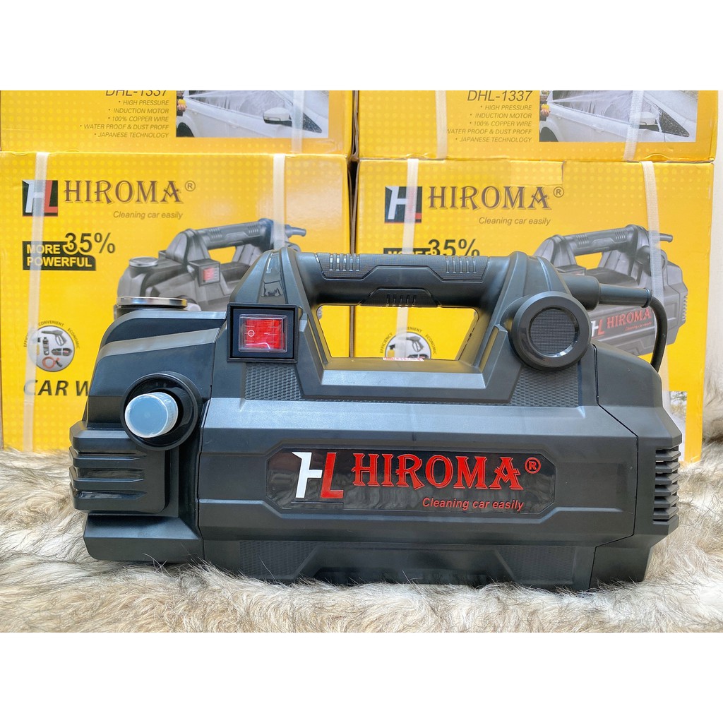 Máy rửa xe chính hãng HIROMA DHL - 1337 MODEL MỚI NHẤT 2020 công suất mạnh 2200W, mẫu máy rửa xe gia được ưa chuộng nhất