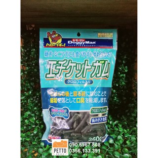 Que gặm cho chó xương xanh thơm miệng DoggyMan 55 que 360g