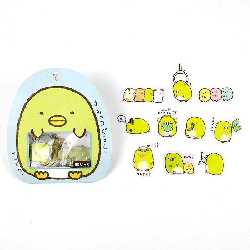 Set 50 miếng dán sticker DIY trang trí sổ dễ thương phong cách Nhật Bản