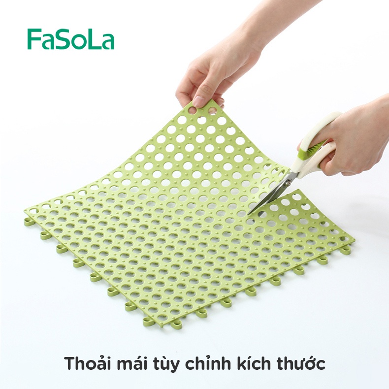 Thảm nhựa dày lau chân nhà tắm có rãnh chống trượt FASOLA FSLPS-198