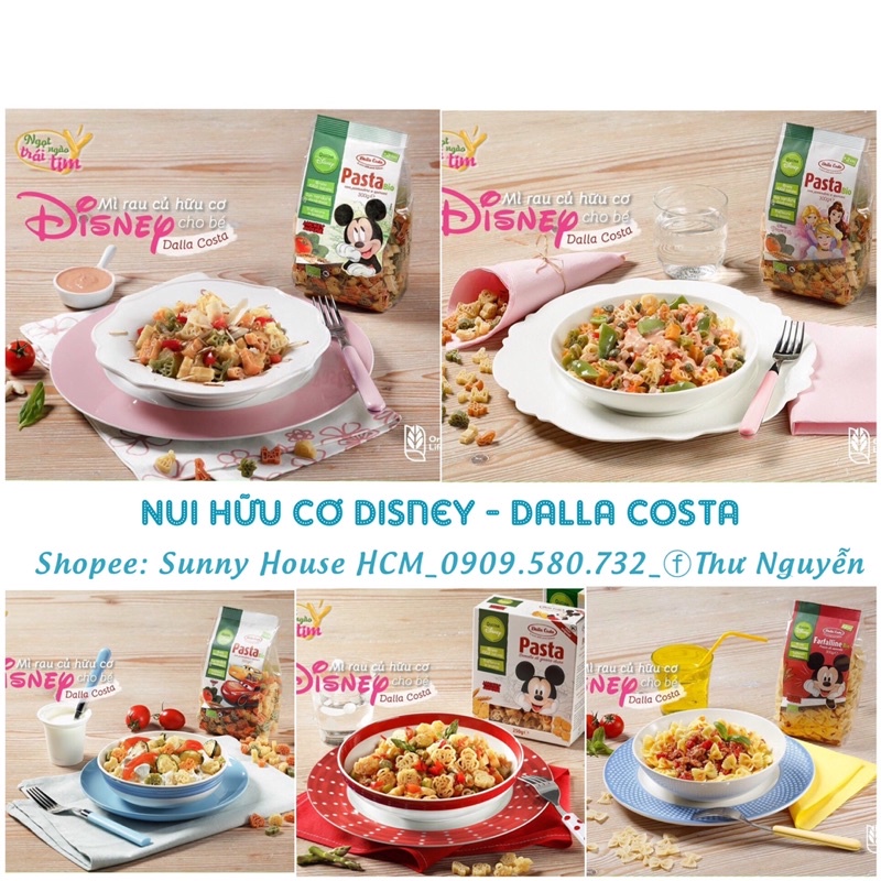 [Disney Dalla Costa] Nui Mì Hữu Cơ Nhiều Hình Nguyên Gói 300g