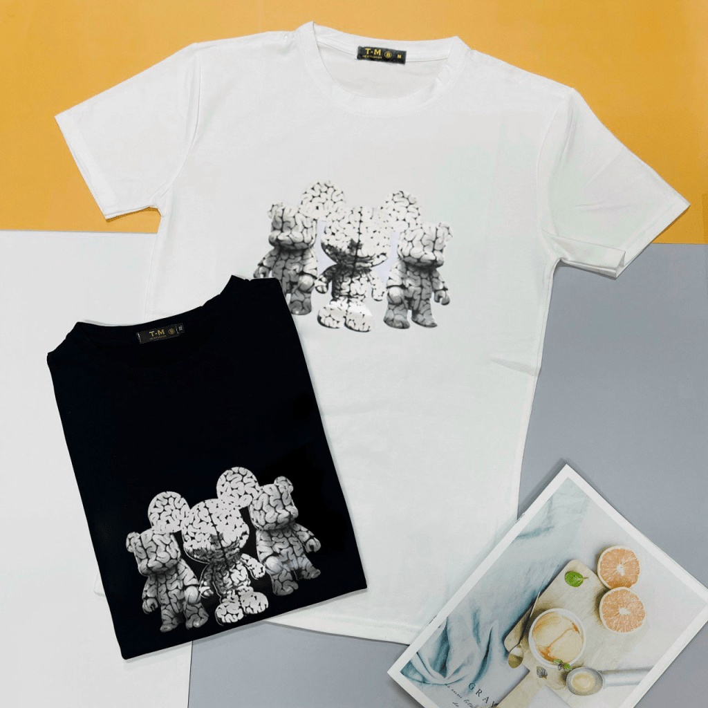 Áo Thun Nam Ngắn Tay Cổ Tròn 3 Chú Chuột Chất Cotton Form Rộng Mặc Mát [NEW UNISEX]