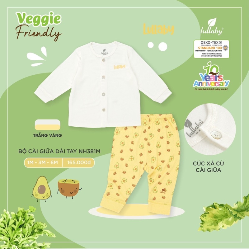 Bộ cài giữa dài tay Lullaby