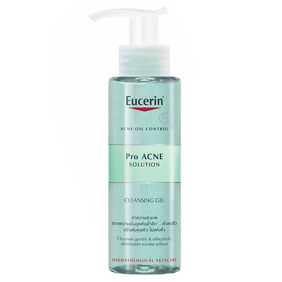 Eucerin Sữa Rửa Mặt Cho Da Nhờn Mụn ProAcne Solution Cleansing Gel 200ml