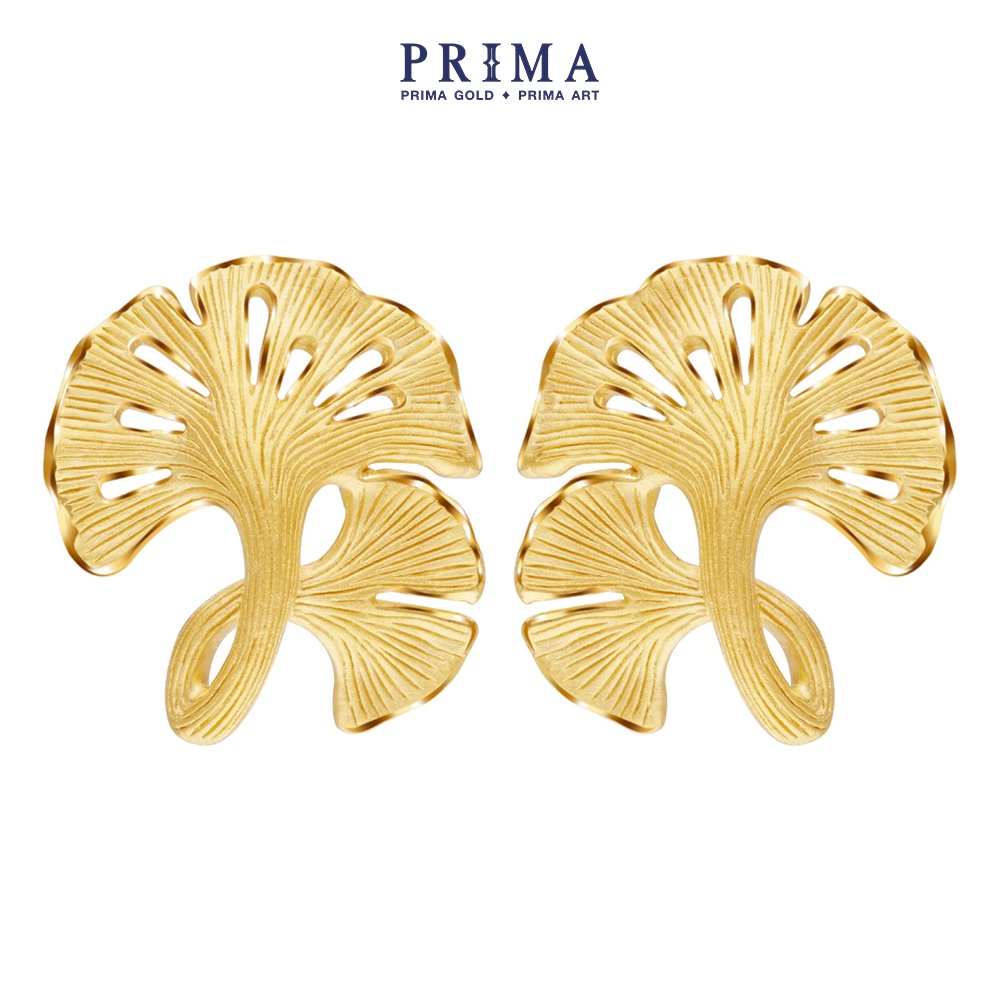 PRIMA Bông Tai Vàng 24K - BST Grand Gingko - Lá Ginko - 111E3961