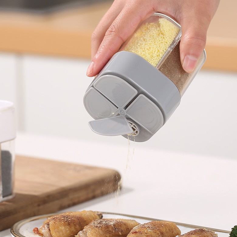 Hũ đựng gia vị, lọ đựng muối, đựng đường 4 ngăn tiện lợi thông minh | BigBuy360 - bigbuy360.vn