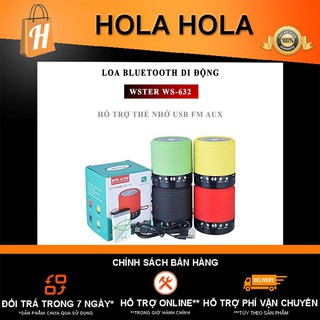 Loa Bluetooth di động Wster WS-632 hỗ trợ thẻ nhớ USB FM AUX