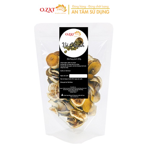 Vỏ chanh sấy khô O.ZAT Food 100g- tốt cho xương khớp giúp răng chắc khỏe giảm cholesterol