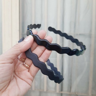 Bờm cài tóc bản dợn đen bóng/đen nhám