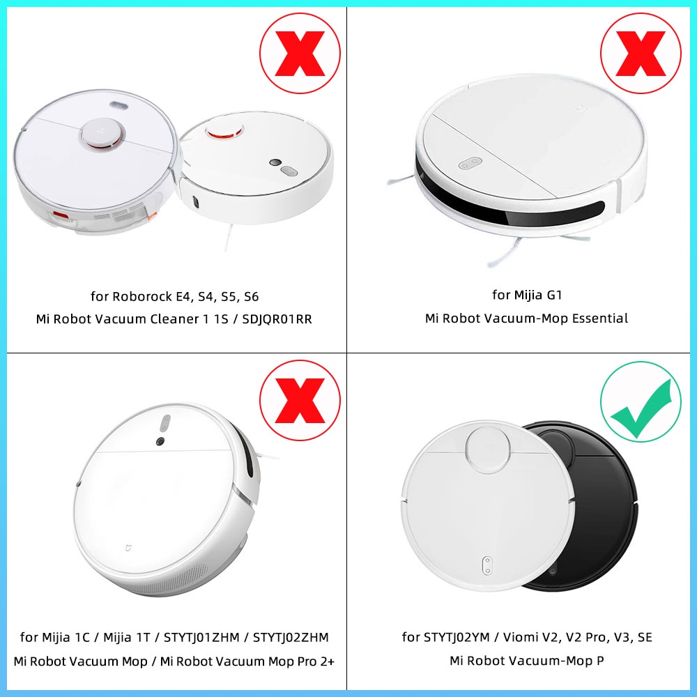 Bộ Cọ Chính + Tấm Lọc Hepa + Khăn Lau + Giá Đỡ Dành Cho Viomi V2 Max / V2 / V2 Pro / V3 SE / Conga 3490 3690