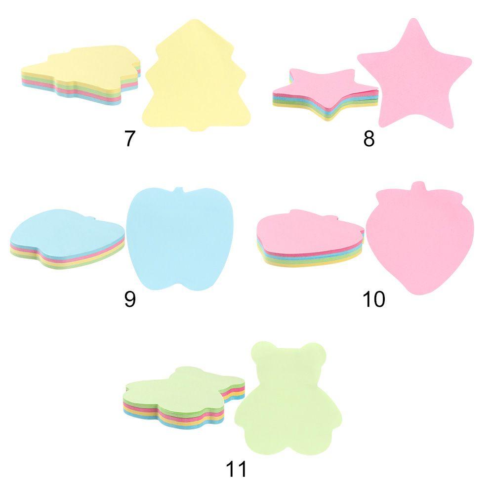 Set 100 Tờ Giấy Ghi Chú Tự Dính Chống Thấm Nước Màu Kẹo Ngọt Đơn Giản Cho Trường Học/Văn Phòng