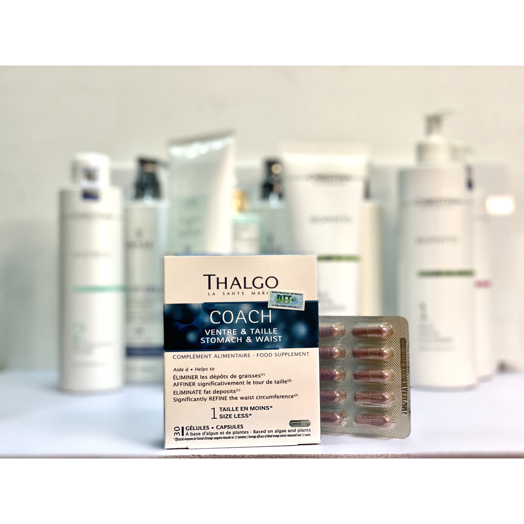 Thalgo – Viên uống giảm mỡ, giảm số đo vùng bụng, eo Coach Stomach And Waist – Hộp 30 viên – VT17026