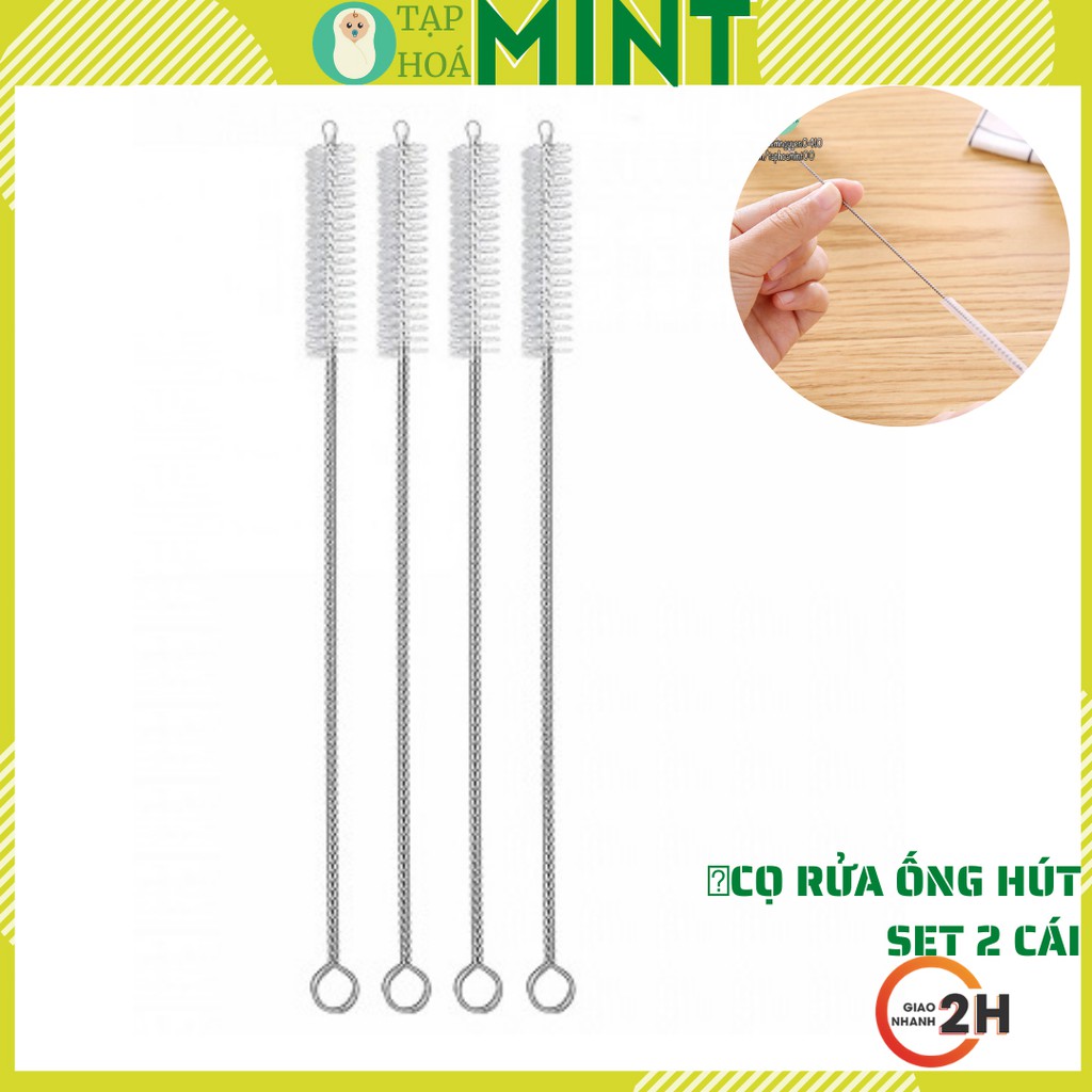 Bộ 2 cọ rửa ống hút, núm ti cho bé - Tạp hoá mint