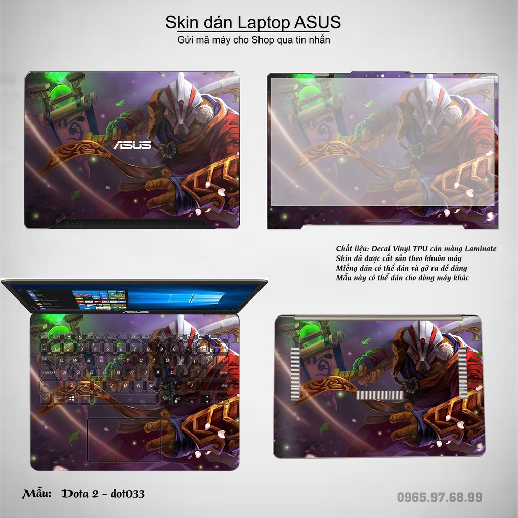 Skin dán Laptop Asus in hình Dota 2 _nhiều mẫu 6 (inbox mã máy cho Shop)