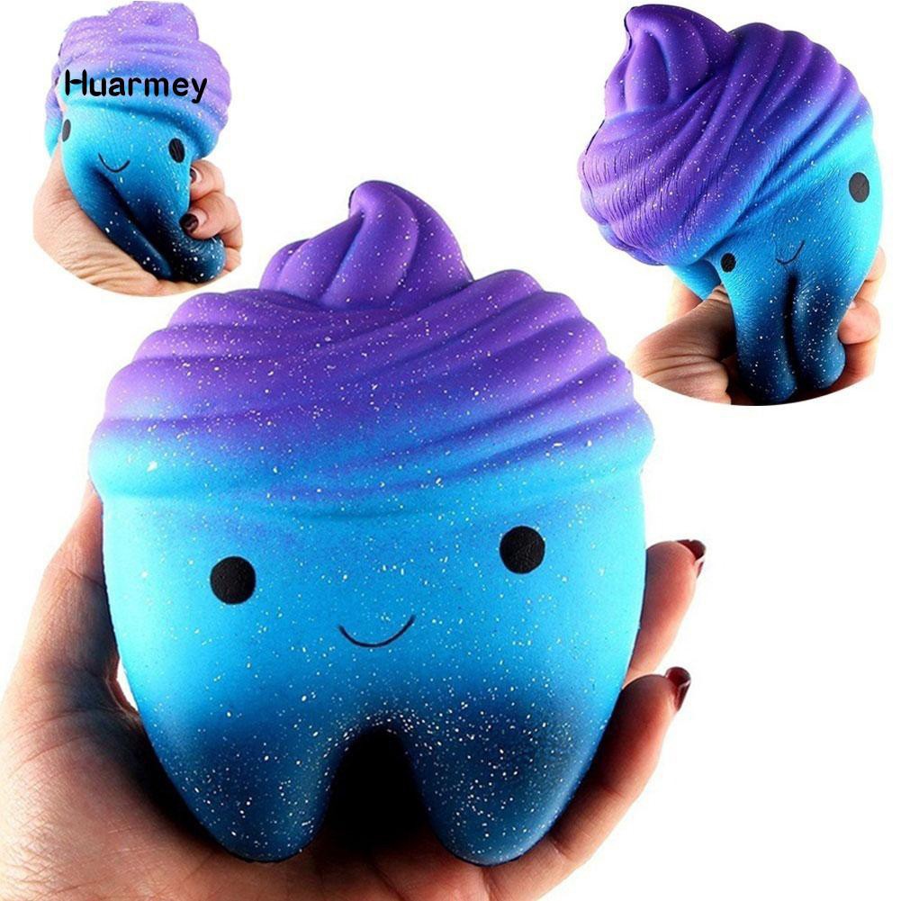 ★Hu Cute Colorful Tooth Squishy Slow Rising Squeeze Stress Reliever Toy Kid Gift shopee. vn|mochi04