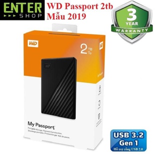 Ổ cứng di động wd my passport 2tb model 2019