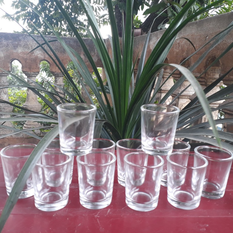 Bộ 12 Chén, Ly Đựng Rượu Mắt Trâu, Chén Rượu Thủy Tinh Cực Rẻ