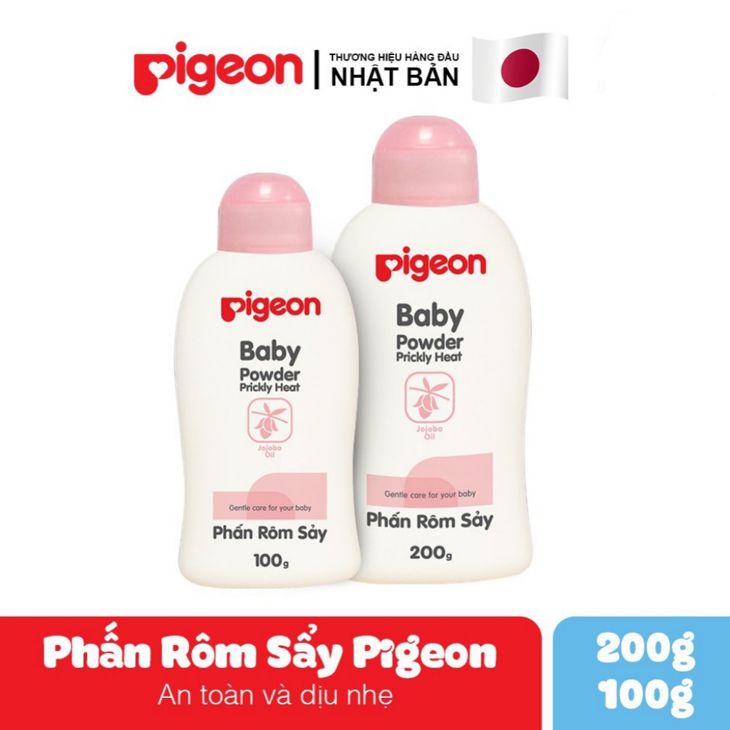 Phấn thơm / rôm sẩy Pigoen nắp màu cho bé 100g / 200g chính hãng